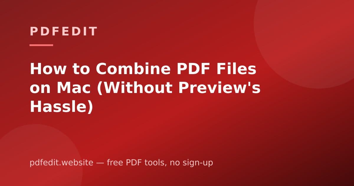 A MacBook screen showing PDF files being combined in a browser window