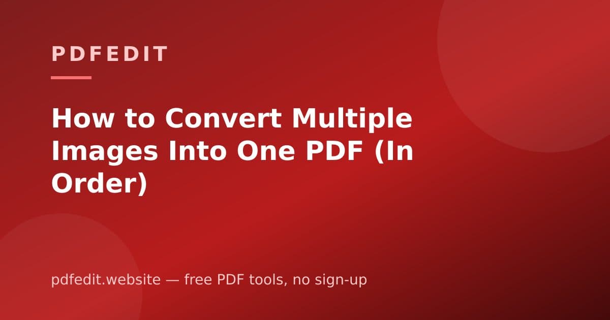 A stack of photos being merged into one multi-page PDF document