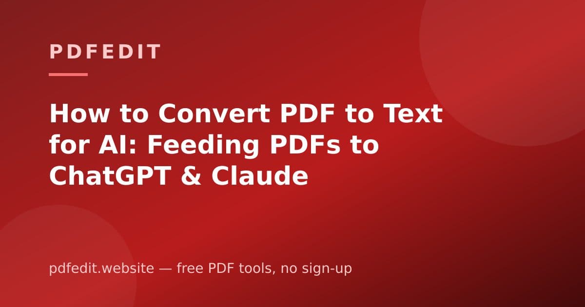 Clean extracted text from a PDF being pasted into an AI chatbot conversation