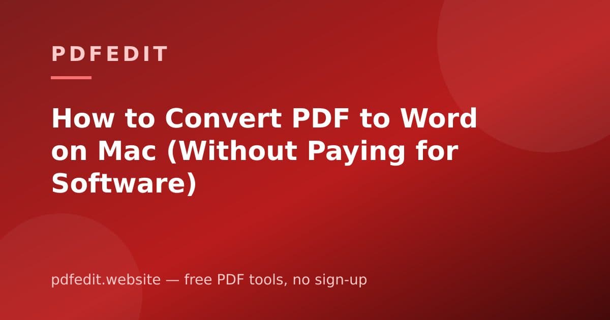 A MacBook showing a PDF being converted to a Word document in a browser