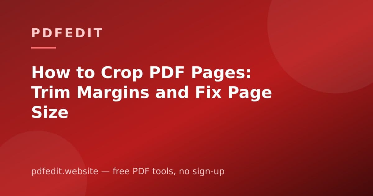A PDF page with crop margin guides trimming excess white space around content