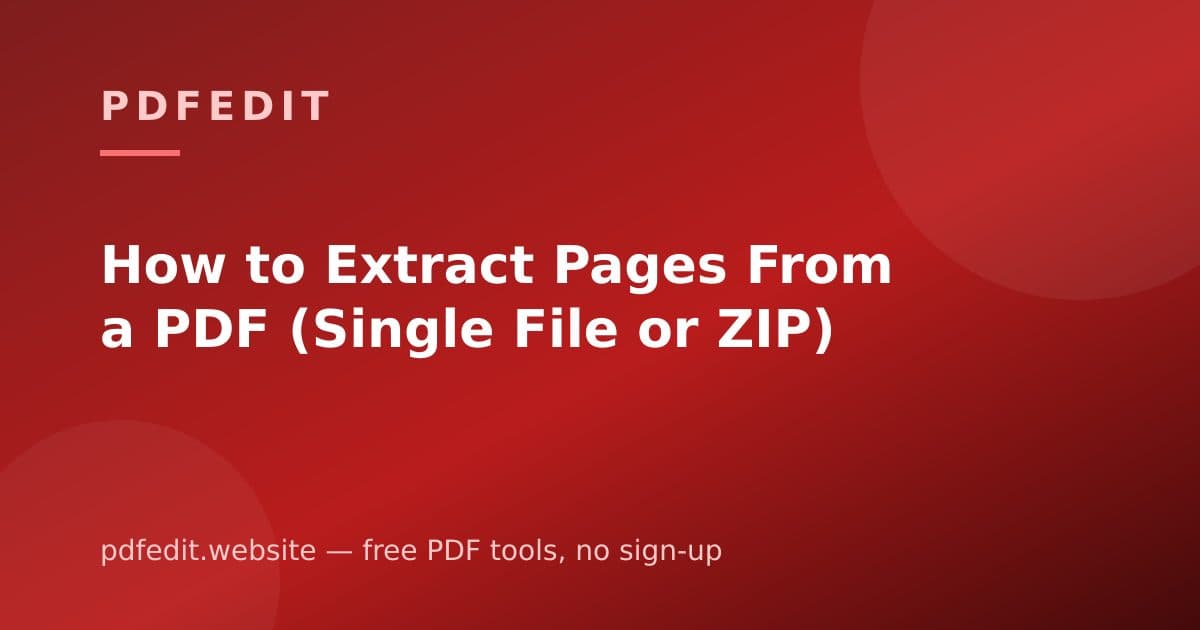 Selected pages being pulled out of a PDF document into a new file