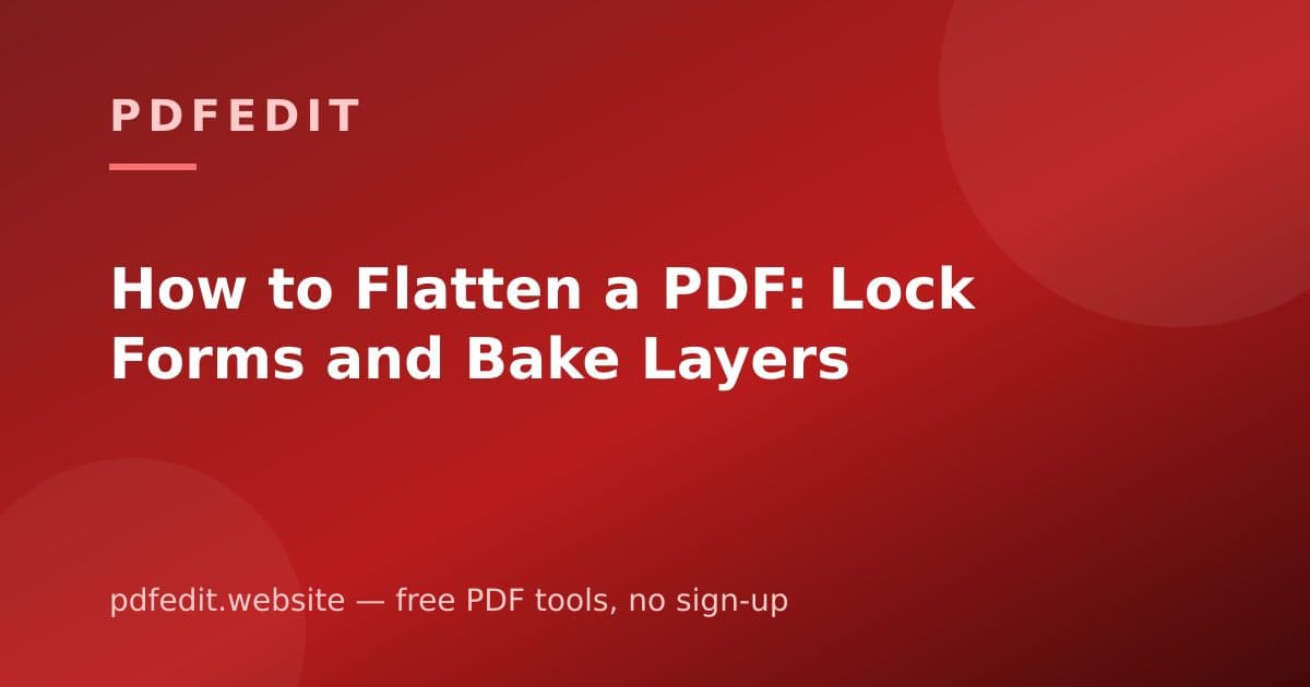 Layers of a PDF document merging into a single flat page