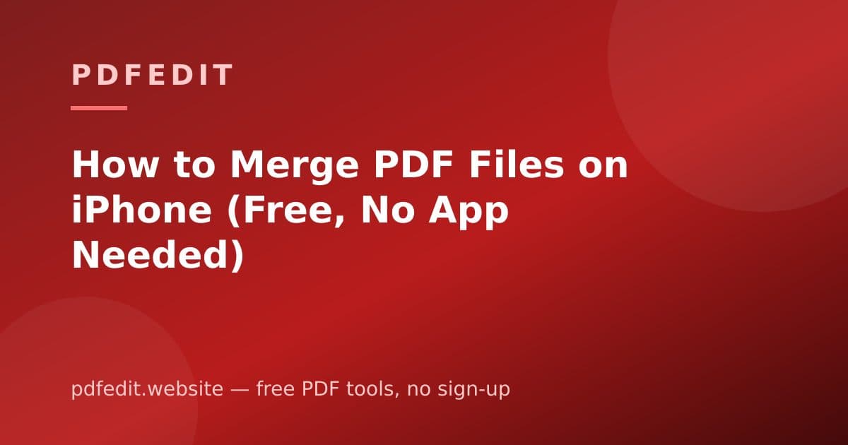 An iPhone showing PDF documents being combined into one file