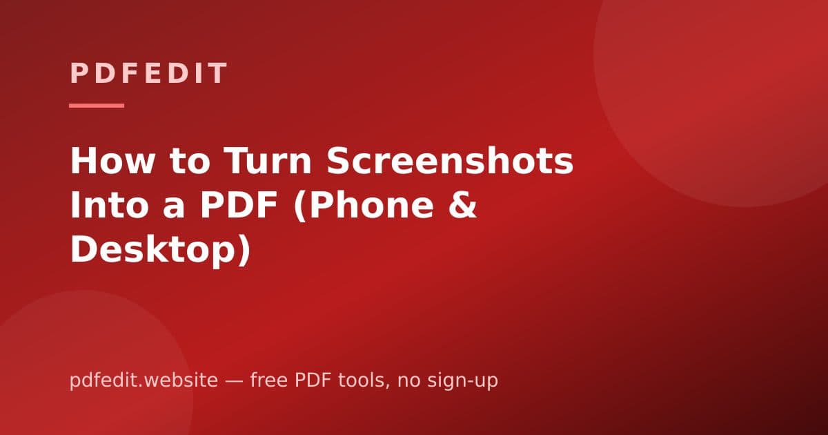 Phone screenshots being combined into a single PDF document