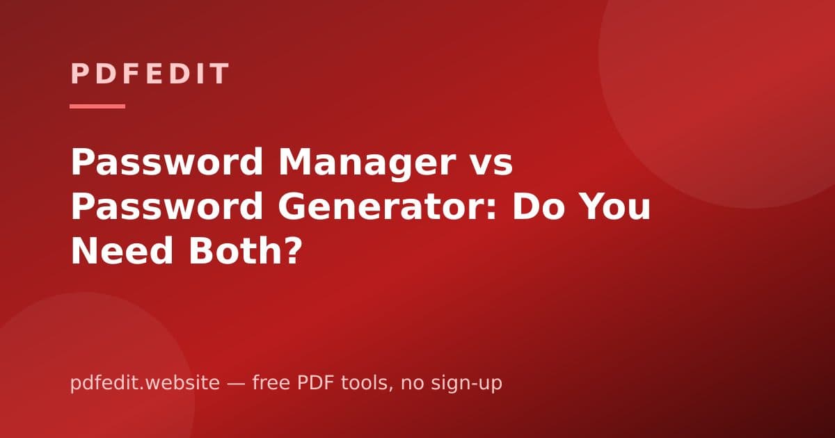 A vault icon representing a password manager next to a dice icon representing a generator