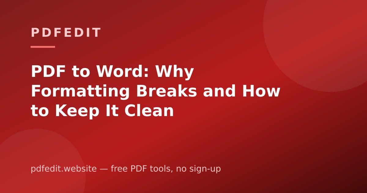 A Word document on a screen with clean text paragraphs converted from a PDF