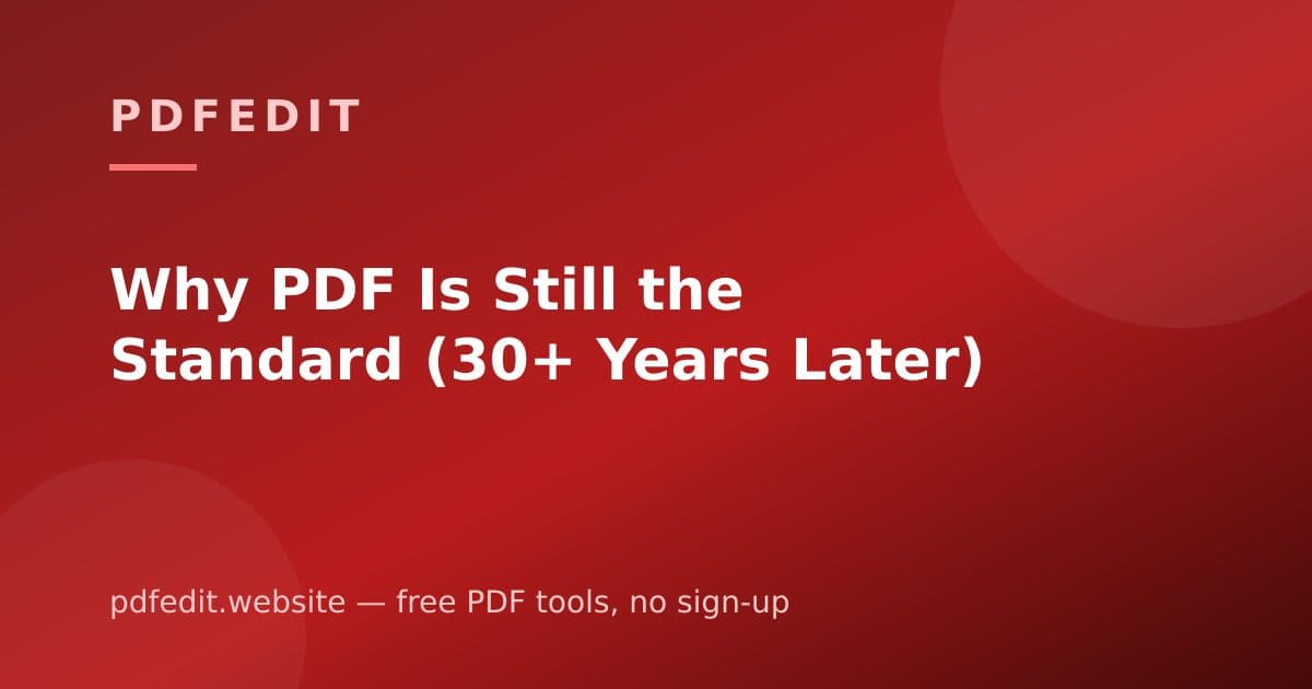 A PDF document displayed identically on a phone, tablet, laptop, and printed page
